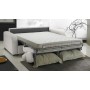 Canapé convertible cuir blanc couchage 140 cm