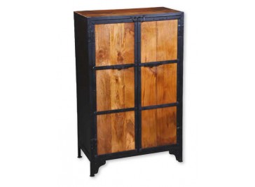 Armoire acier style industriel 2 portes