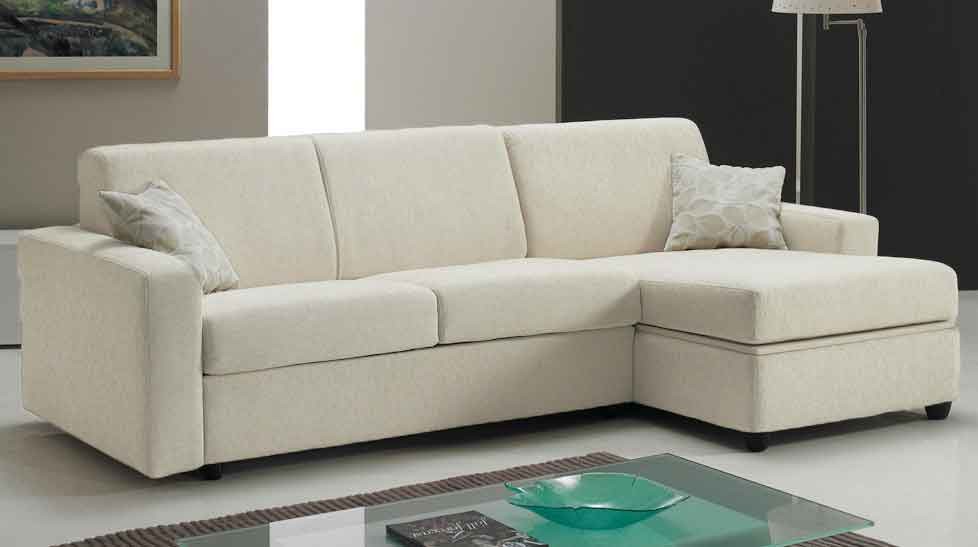 Canapé lit angle reversible couchage 120 cm tissu [DIRECT USINE]