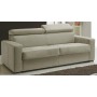 Canapé convertible microfibre beige 3 places