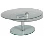 Table basse ovale en verre