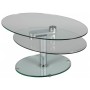 Table basse ovale en verre