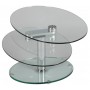 Table basse ovale en verre