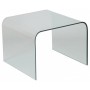 Bout de canapé design verre courbé carré