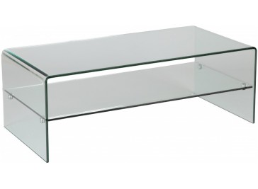 Table basse verre courbé 1 rayon