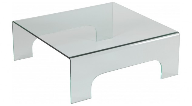 Table basse carrée verre