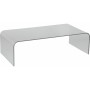 Table basse design rectangulaire verre courbé