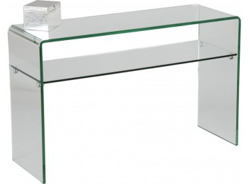 Console verre courbé 1 rayon L120