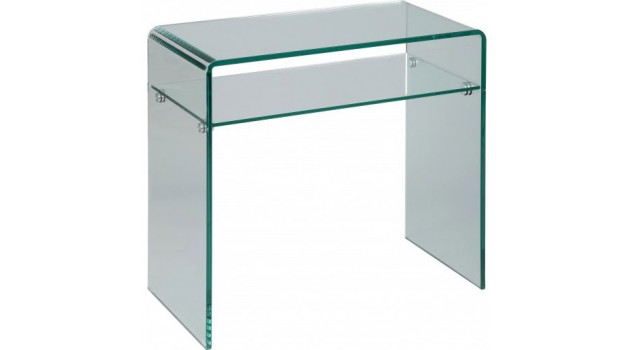 Petite console verre courbé 1 rayon L80