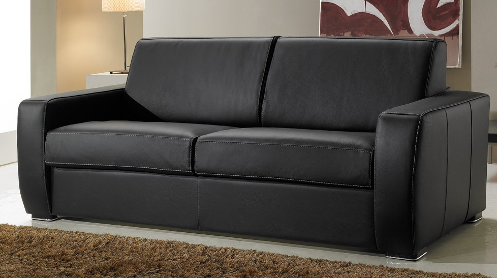 Canap  lit  en cuir  2 places couchage 120 cm TARIF USINE 