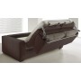 Canapé lit rapido pas cher cuir marron couchage 120 cm