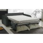 Canapé convertible couchage 120 cm cuir gris anthracite