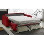 Convertible rapido 120 cm cuir rouge italie pas cher