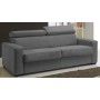 Canapé lit 2 places microfibre gris foncé